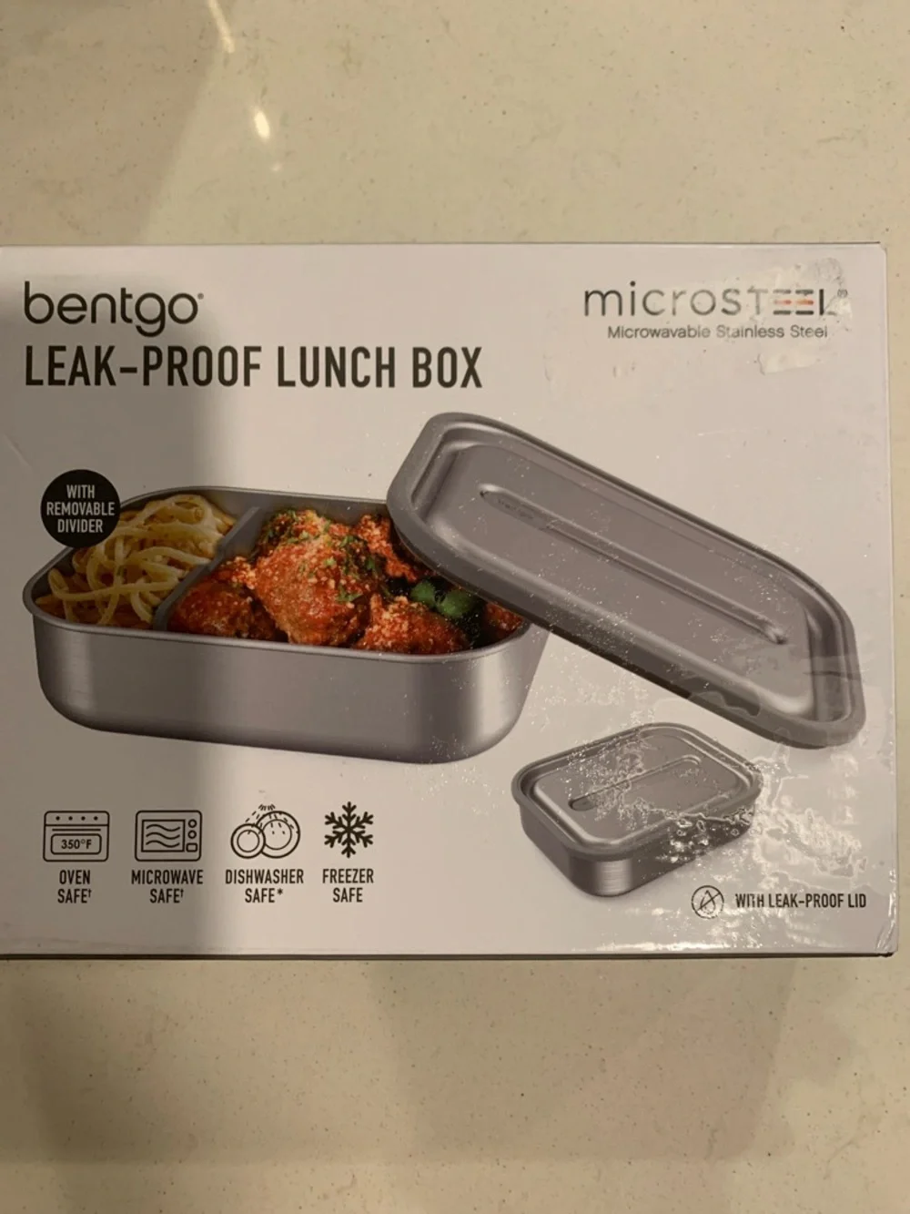 NEW Bentgo MicroSteel Leak-Proof Lunch Box - Microwave-Safe, Bento-Style
